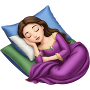 sleeping beauty brunette white girl with a silk pillow sticker