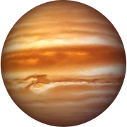 Orange planet that looks like Venus sticker