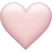 Light pink heart, powder pink shade sticker