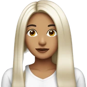 Latina with long black straight hair  sticker