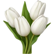 white tulip bouquet  sticker