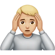 holding head in distress sticker