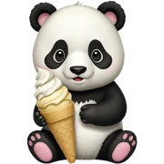 Panda eating ice cream sticker