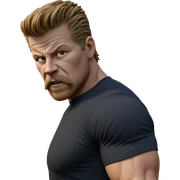 muscular male outdoors in shirt sticker
