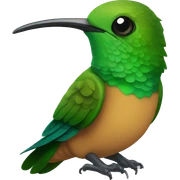 emoji de un colibrí bostezando  sticker