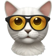 Cat with sunglasses sticker