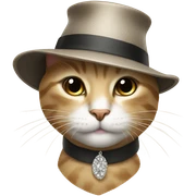 Cat wearing a hat sticker