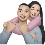 happy couple sharing a moment sticker
