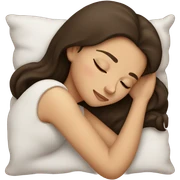Brunette girl sleeping sticker