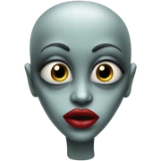 alien with red lipstick on  sticker