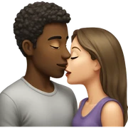 Girl kissing guy sticker