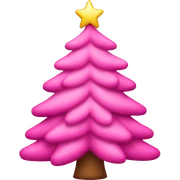pink Christmas tree  sticker