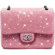 Chanel classic flap bag pink sparkle glitter sticker