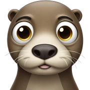 Otter sad face sticker