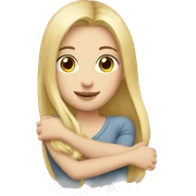 Hug blonde white sticker