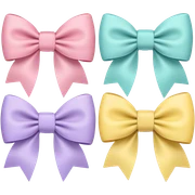 Pastel colored bows  sticker