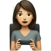 Brunette watching TV sticker