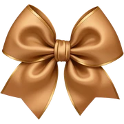 light brown bow sticker