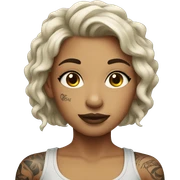 Tattooed girl sticker