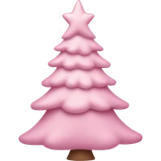 pastel pink christmas tree sticker