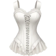 white corset dress  sticker