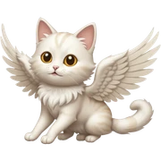 Flying cat sticker