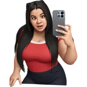 girl taking selfie in bathroom sticker