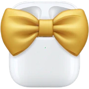 airpods with bow sticker