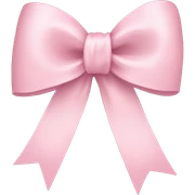 light pink ribbon bow sticker