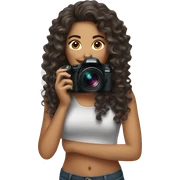Latina photographer long curly hair sticker