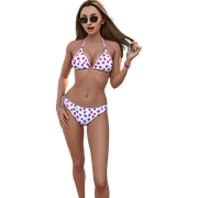 girl in bikini by pool sticker