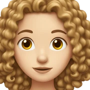 white girl with brown curls  sticker