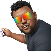 dark-skinned male in sunglasses sticker