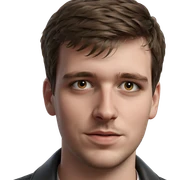 portrait of a young man sticker