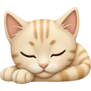 Sleeping beige kitten sticker