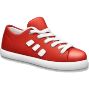 Red and white shoes sticker