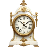 vintage clock bourdaux white sticker