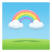 Rainbow Pastel Cloud cute(Without Face) sticker