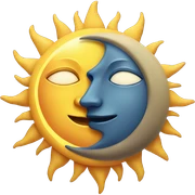 Sun and moon intertwined  sticker