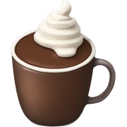 Hot chocolate with cream cheese on the top sticker