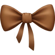 Brown bow sticker