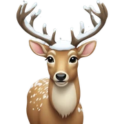 deer in snow sticker