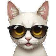 Cat with sunglasses sticker