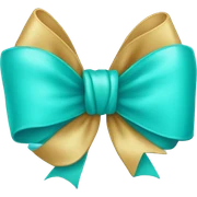 Turquoise little bow sticker