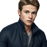 blue eyed boy in jacket sticker