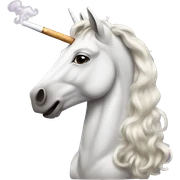 a unicorn smoking sticker