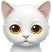 White kitty sticker