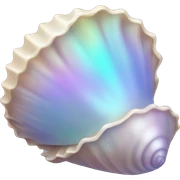 Pale holographic shells sticker