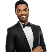 smiling young man in suit sticker