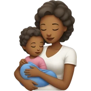 Mom with baby sleeping sticker
